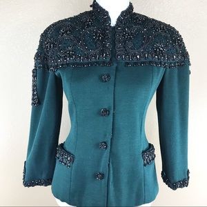 Victoria Royal Ltd Vintage 80s Beaded Blazer